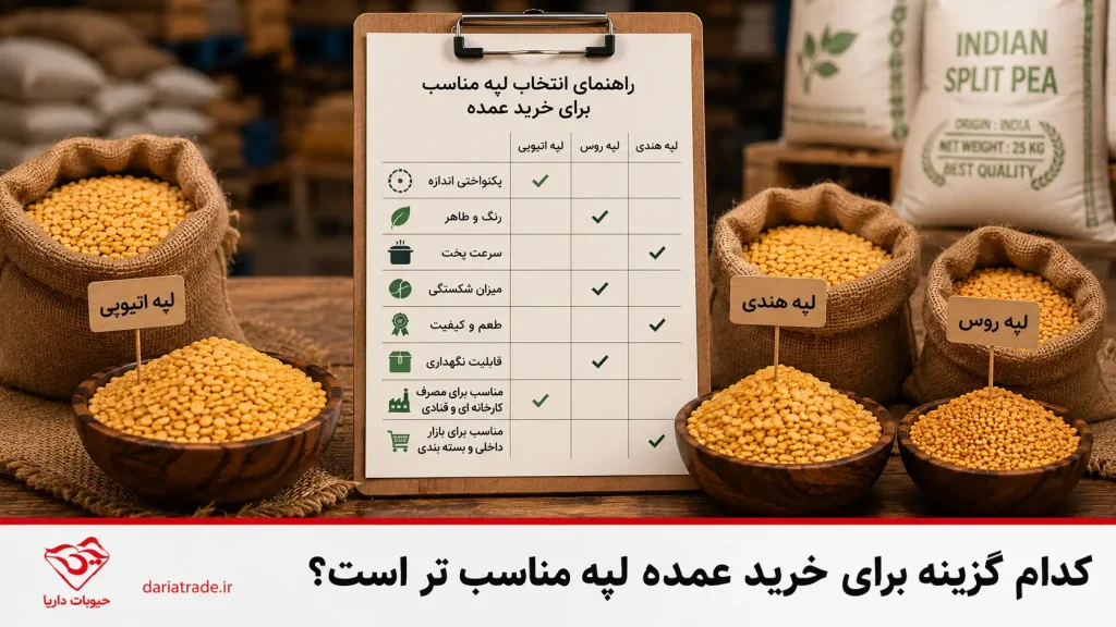 راهنمای خرید عمده لپه کانادایی 