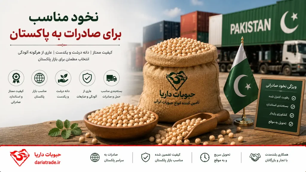نخود مناسب صادرات به پاکستان