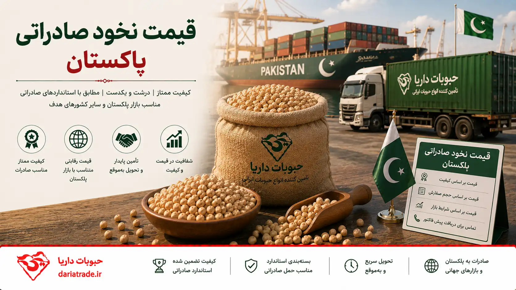 قیمت نخود صادراتی