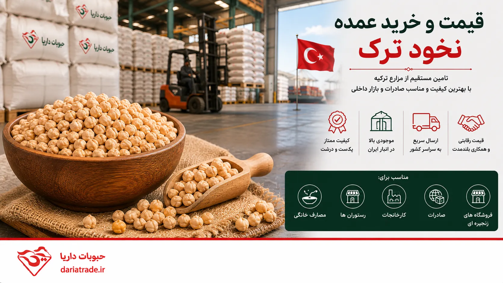 قیمت نخود ترک امروز