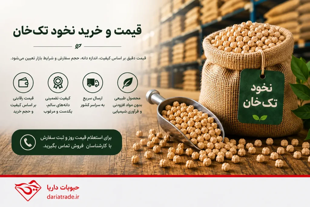 قیمت و خرید نخود تک خان