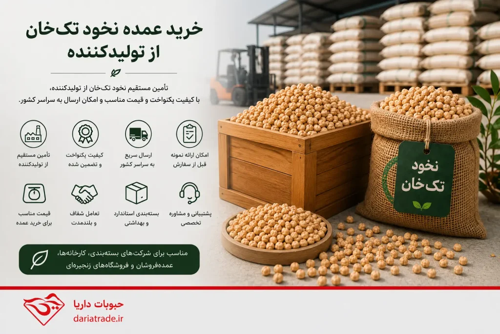 خرید عمده نخود تک خان از تولیدکننده