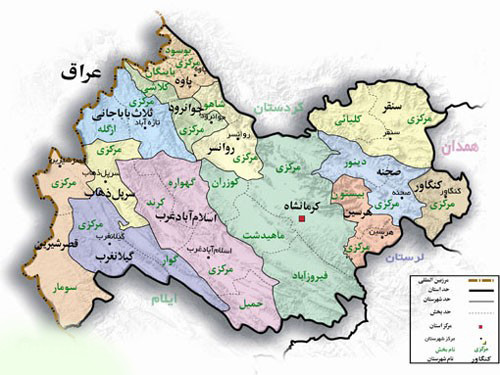 kermanshah map