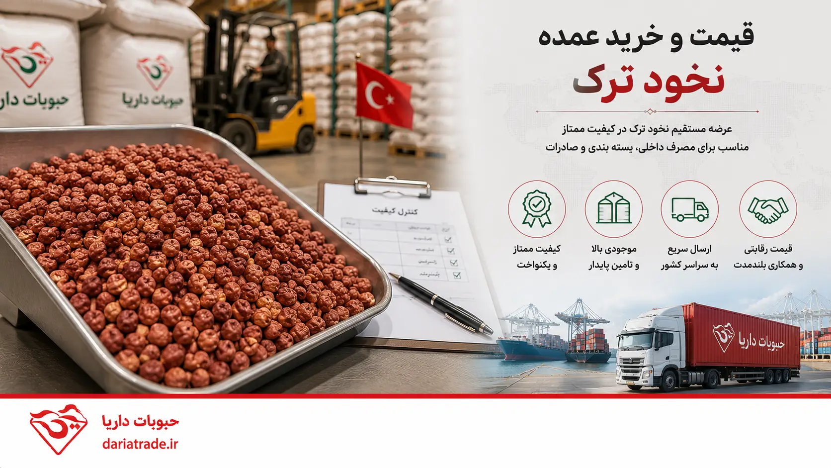 قیمت و خرید عمده نخود ترک