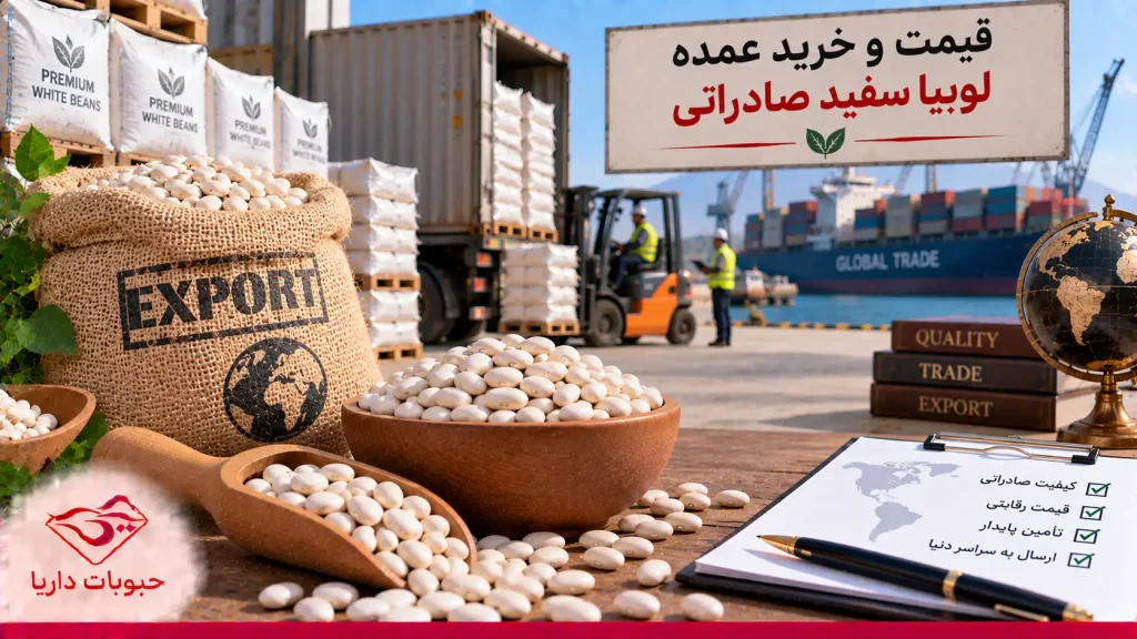 قیمت و خرید عمده لوبیا سفید صادراتی